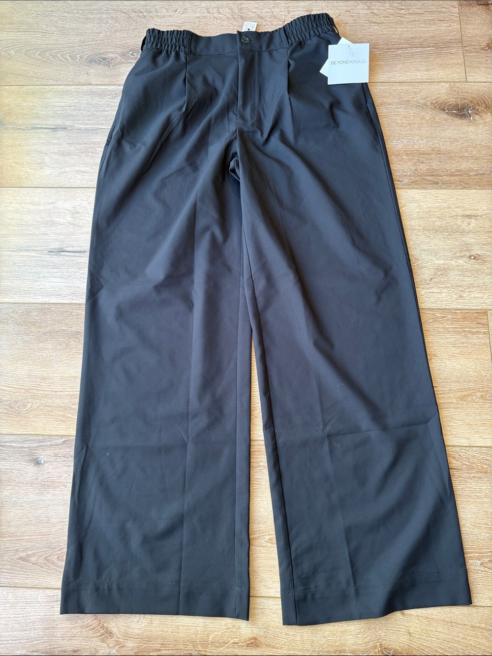 Beyond Yoga Black Wide-Leg Pull-On Pants